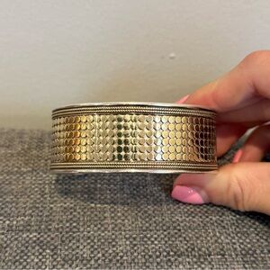 Anna Beck Classic Medium Dotted Cuff Gold Over Sterling Silver 925 Bracelet